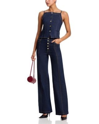 Cinq a Sept Button Front Francine Jeans in Indigo, photo 2