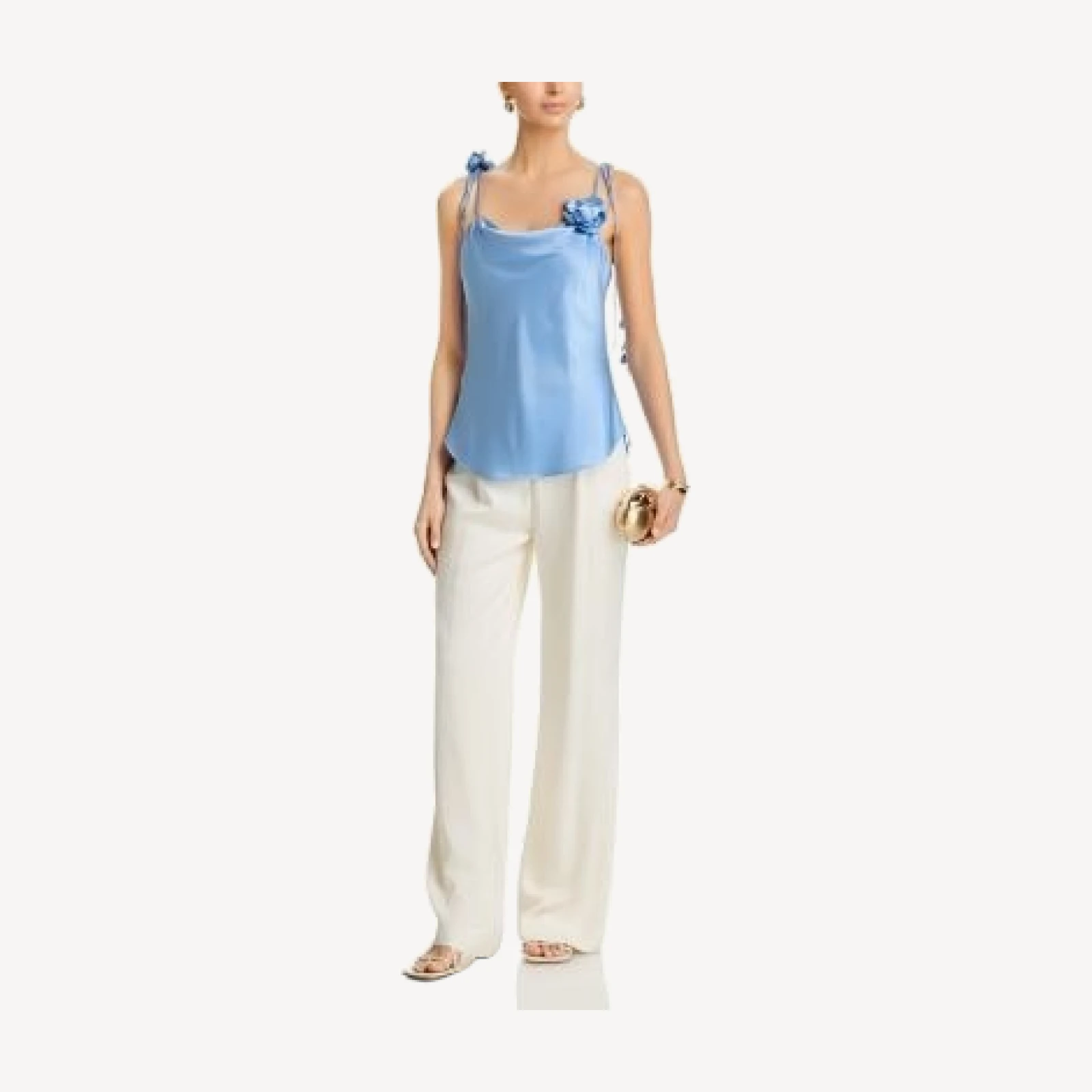 Cinq a Sept Trailing Flower Marta Silk Camisole Top