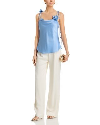 Cinq a Sept Trailing Flower Marta Silk Camisole Top