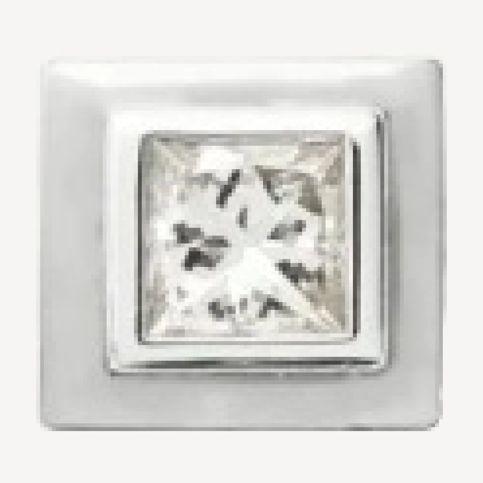 Solid Gold Square Solitaire Flat Back Stud Earring | 9ct Solid White Gold/Diamond