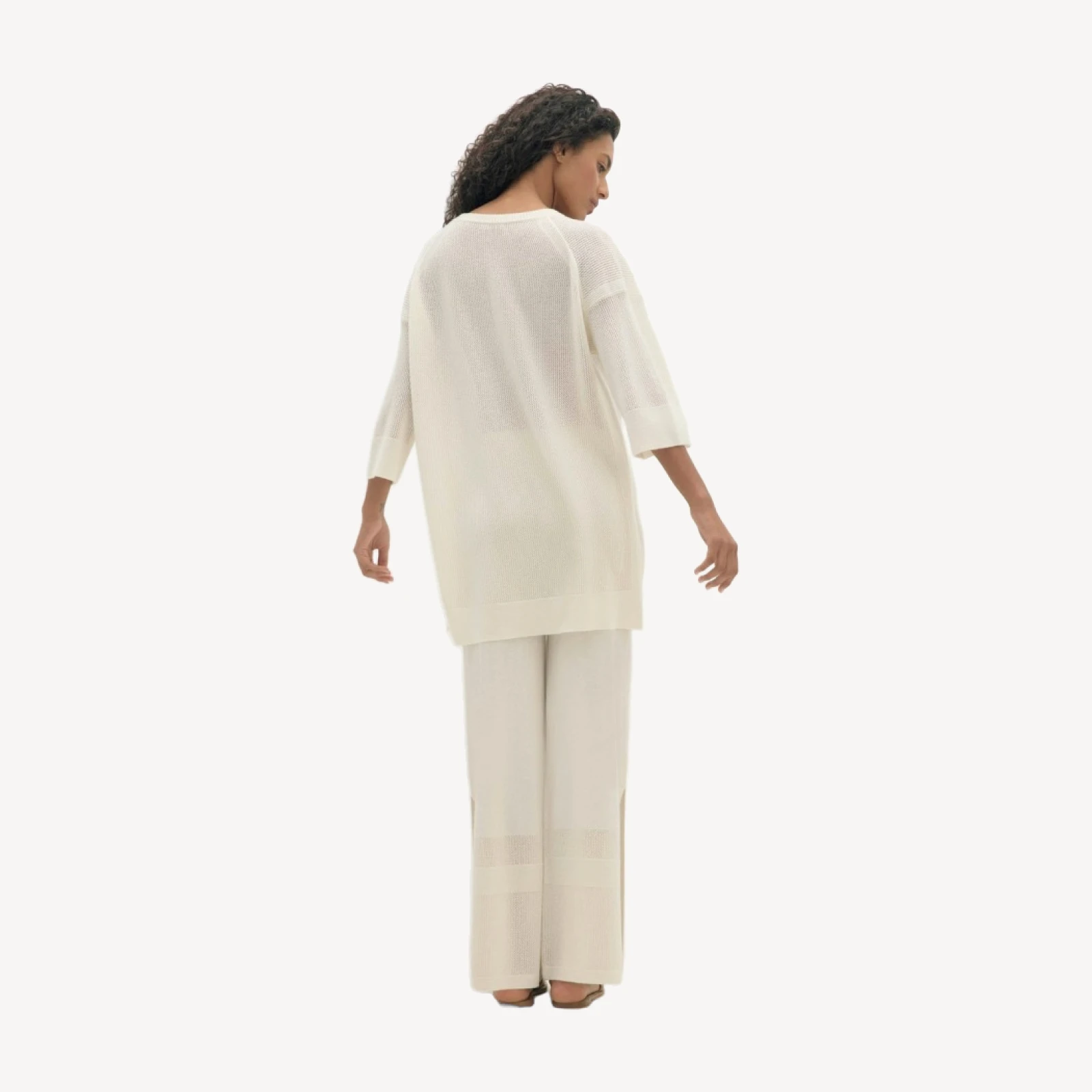 ELOWEN CASHMERE TUNIC - ECRU