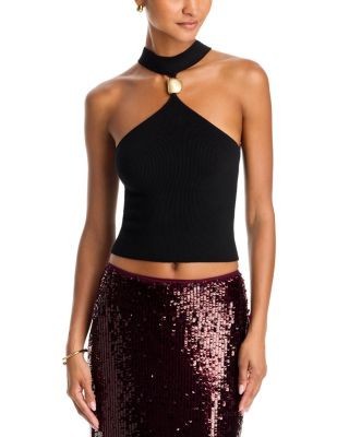 Simkhai Renlen Sleeveless Merino Wool Halter Top