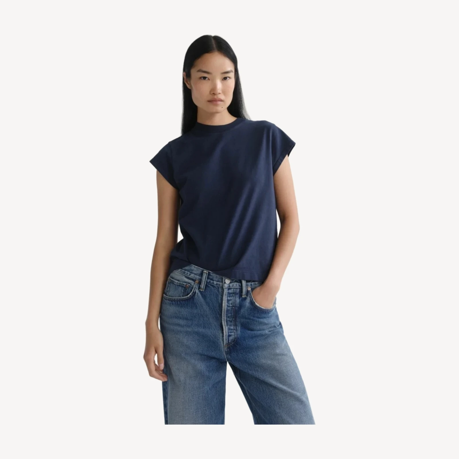 Bryce Cap Sleeve Tee in Dark Teal