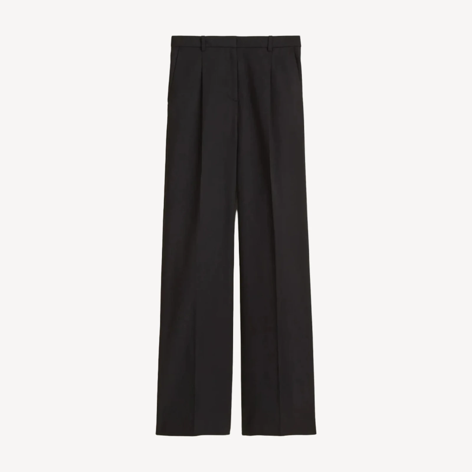 Essential wide-leg pant in Italian studio wool blend