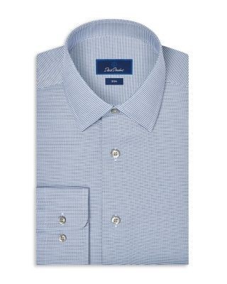 David Donahue Slim Fit Stretch Micro Twill Dress Shirt