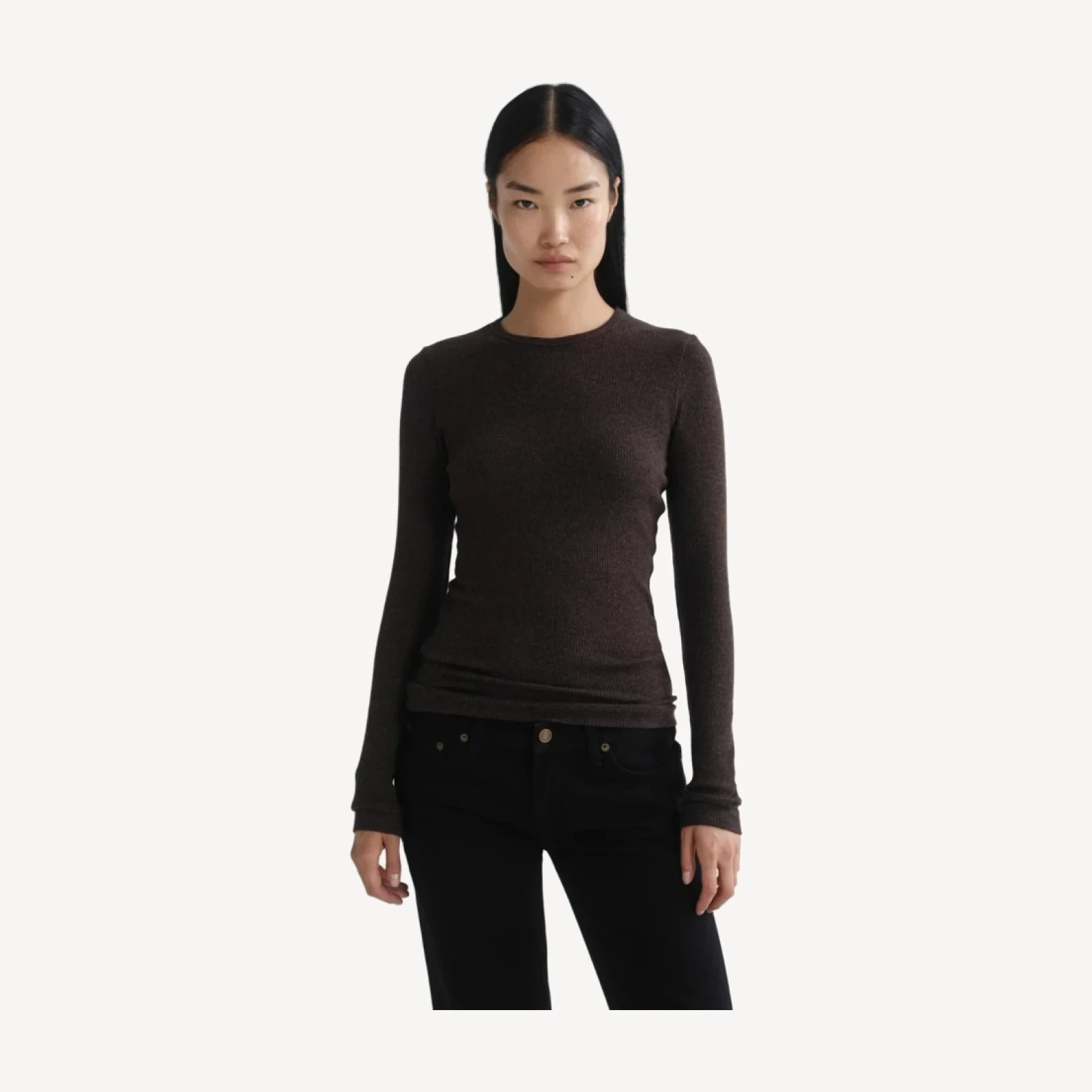Delphi Slim Tee in Ganache