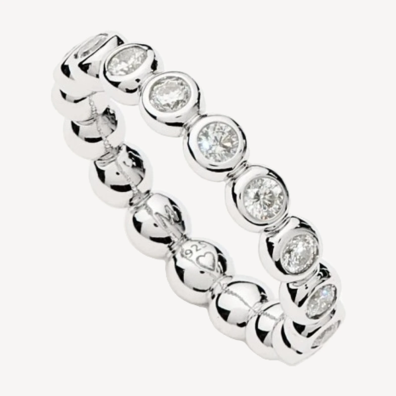 Tennis Eternity Stacking Ring | Sterling Silver/Cubic Zirconia