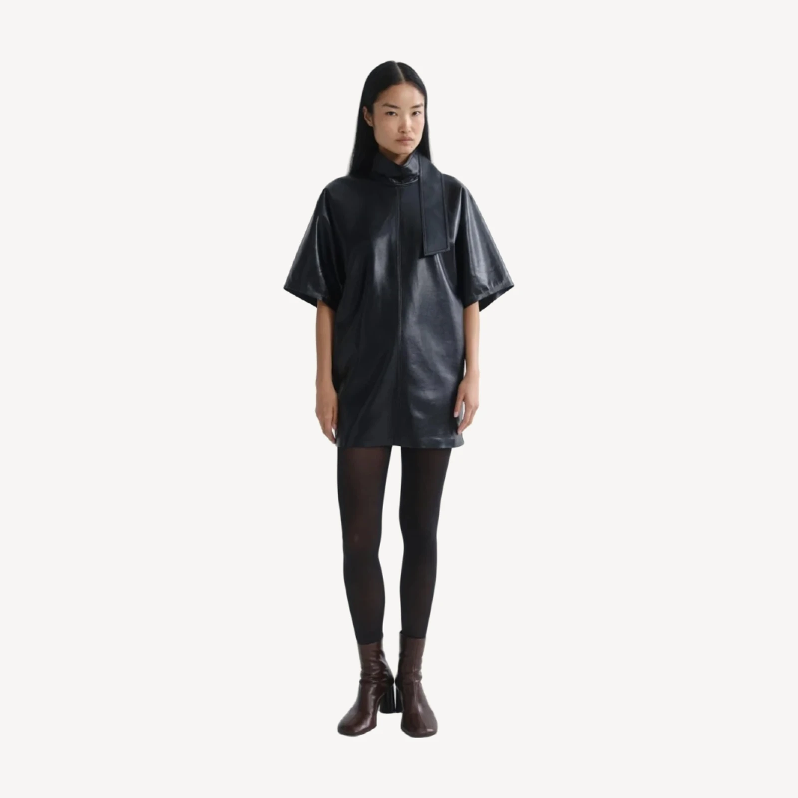Kembra Dress (Recycled Leather) in Detox