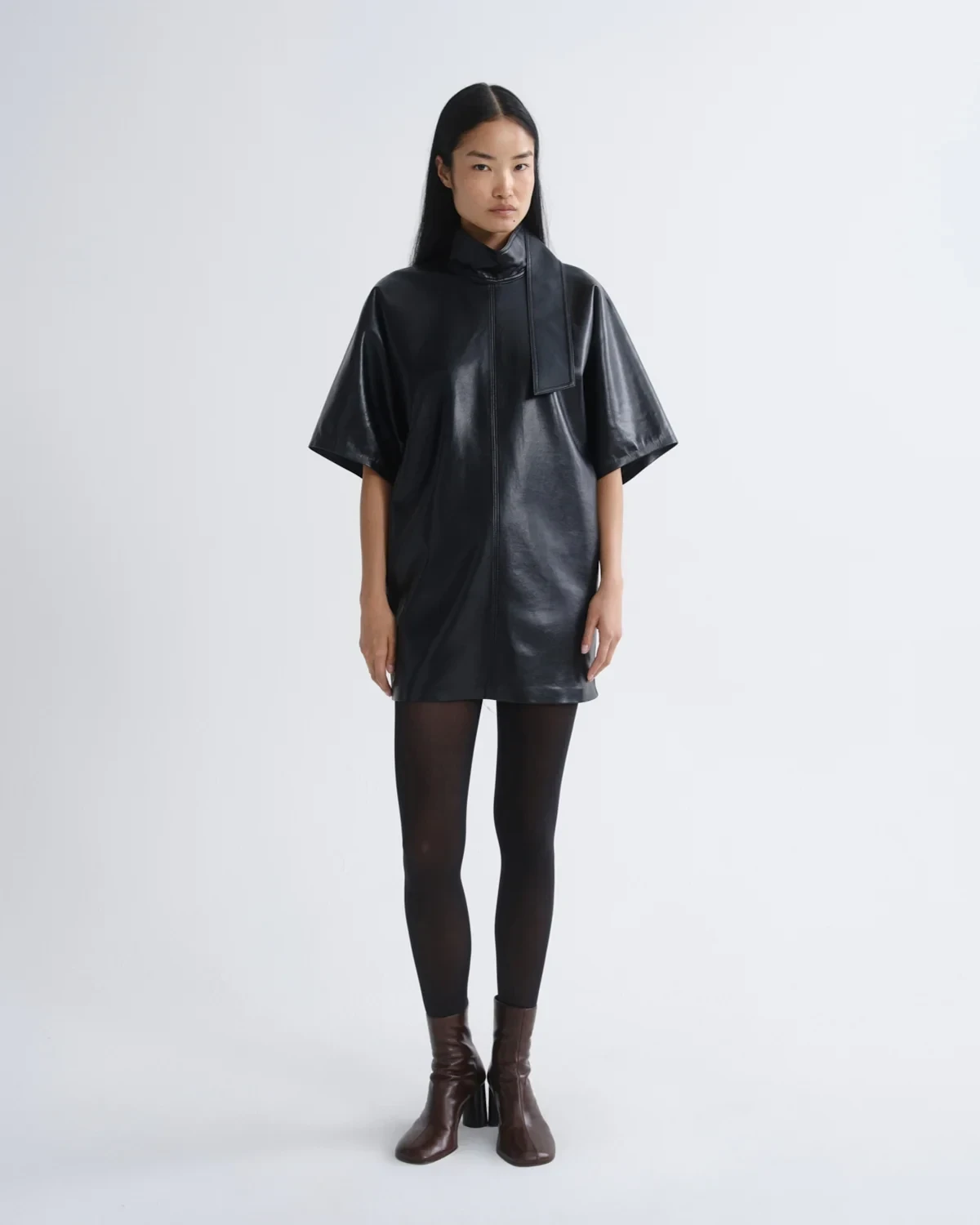 Kembra Dress (Recycled Leather) in Detox