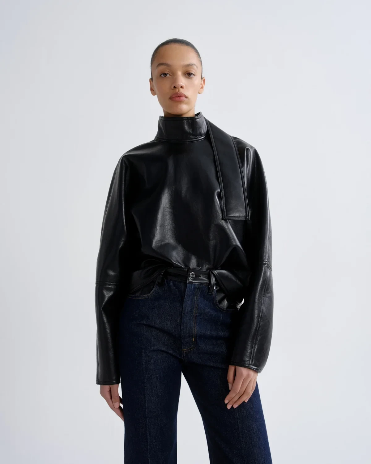 Kembra Top (Recycled Leather) in Detox