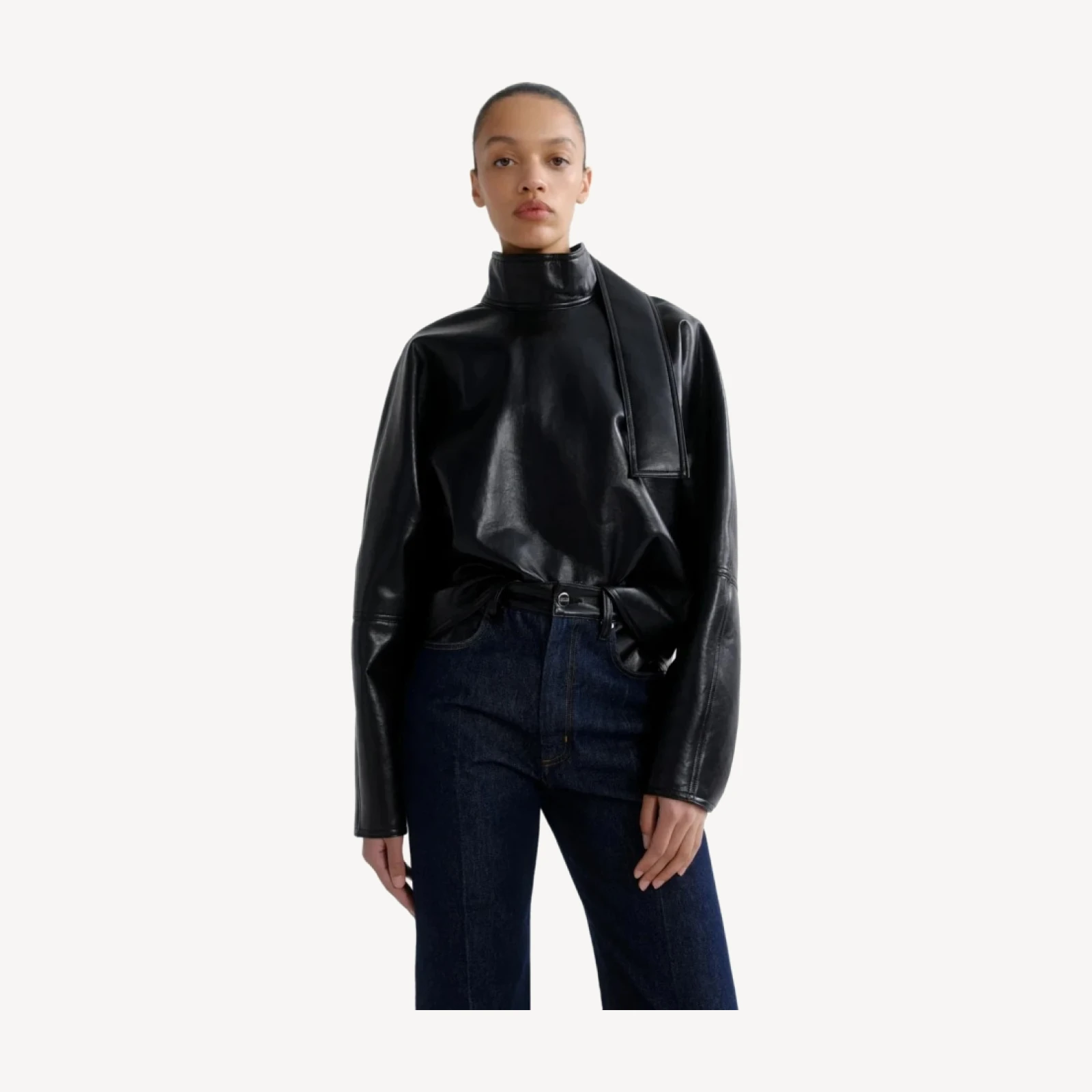 Kembra Top (Recycled Leather) in Detox