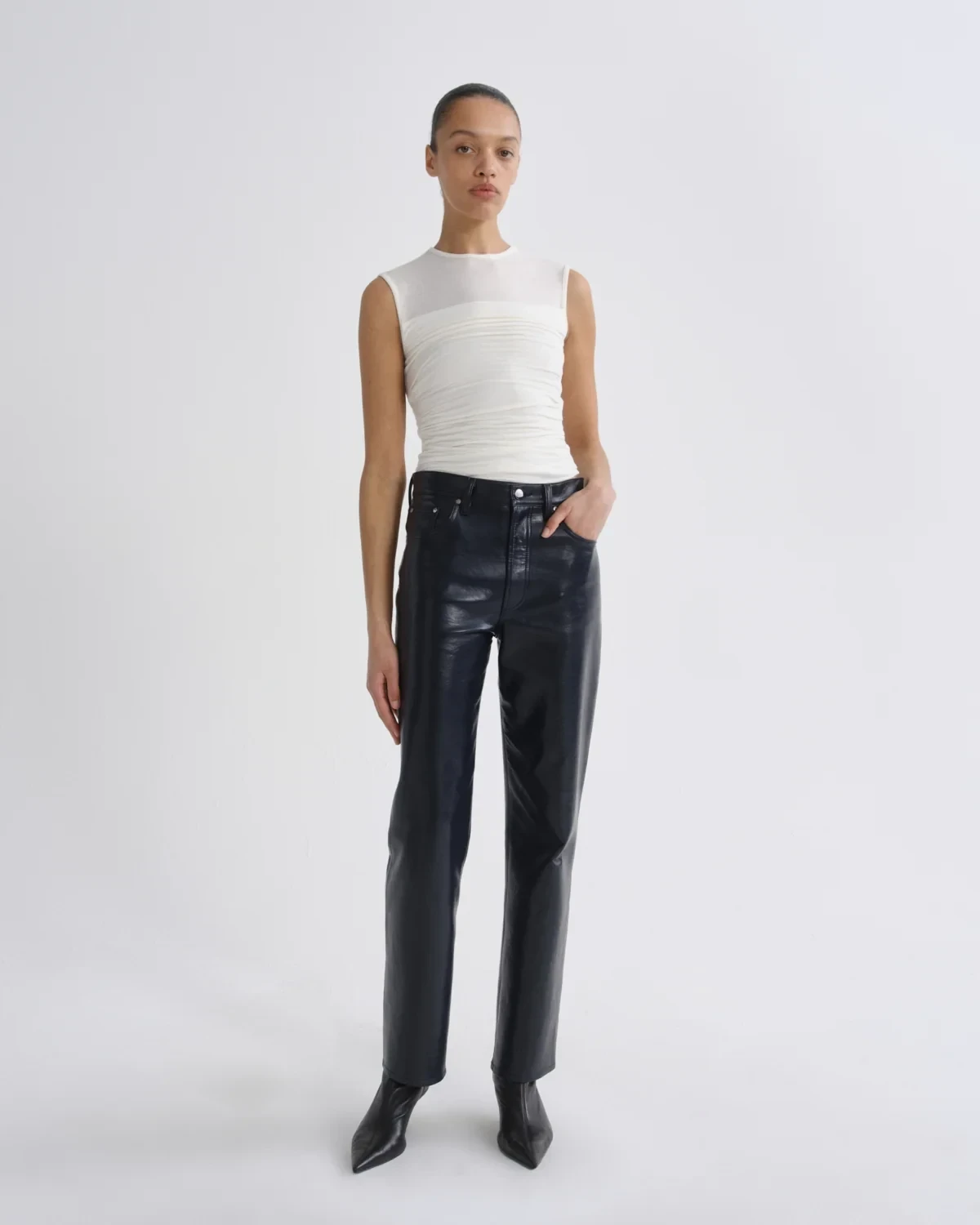 Lana Jean (Recycled Leather) in Navy