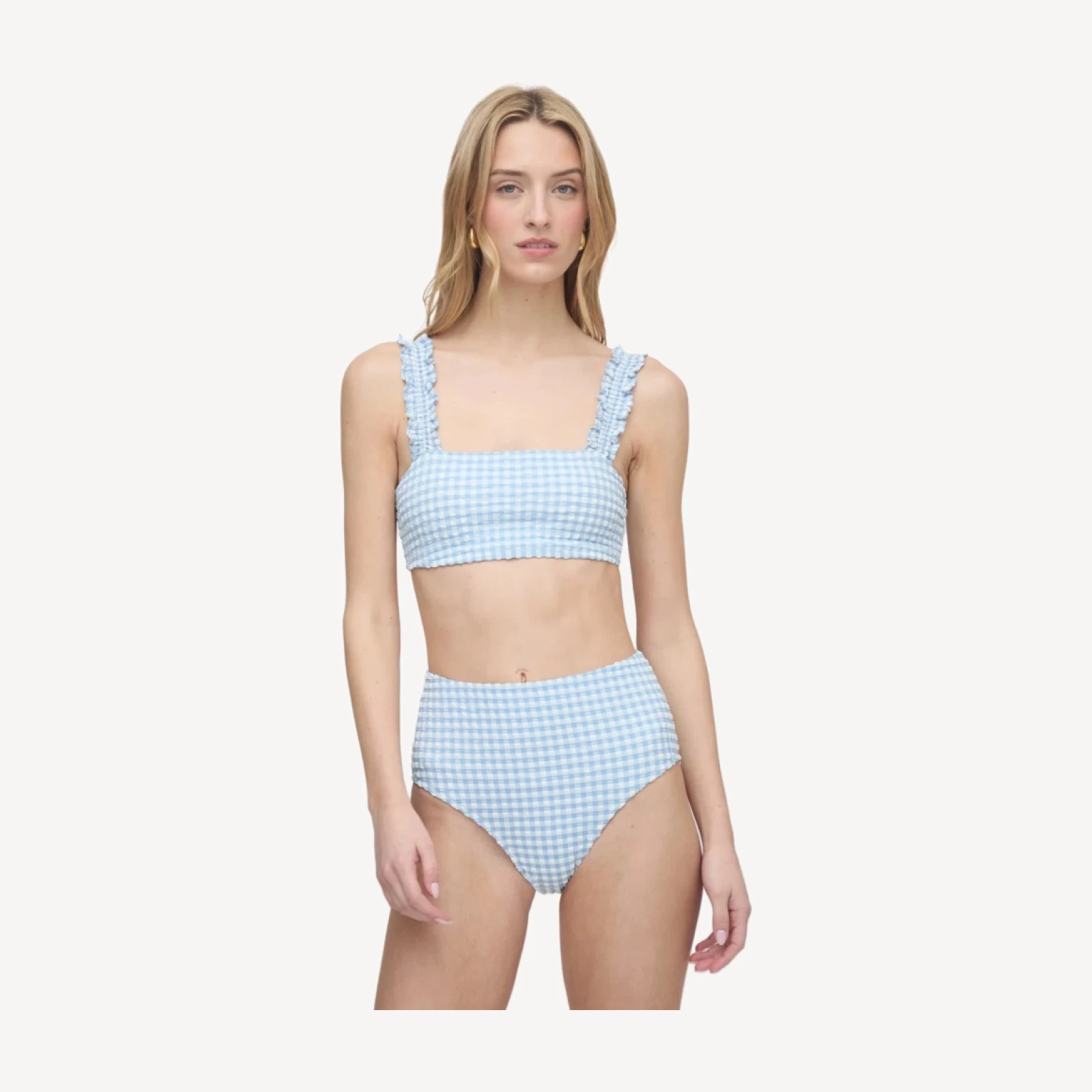 The Teagan Bikini Set - Blue Gingham