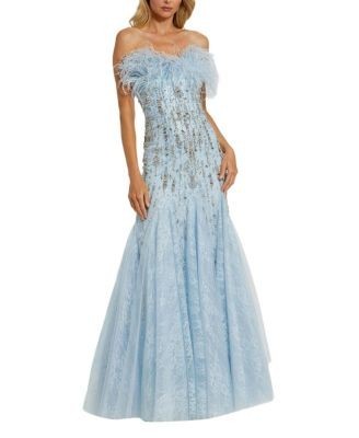 Mac Duggal Strapless Embellished Gown