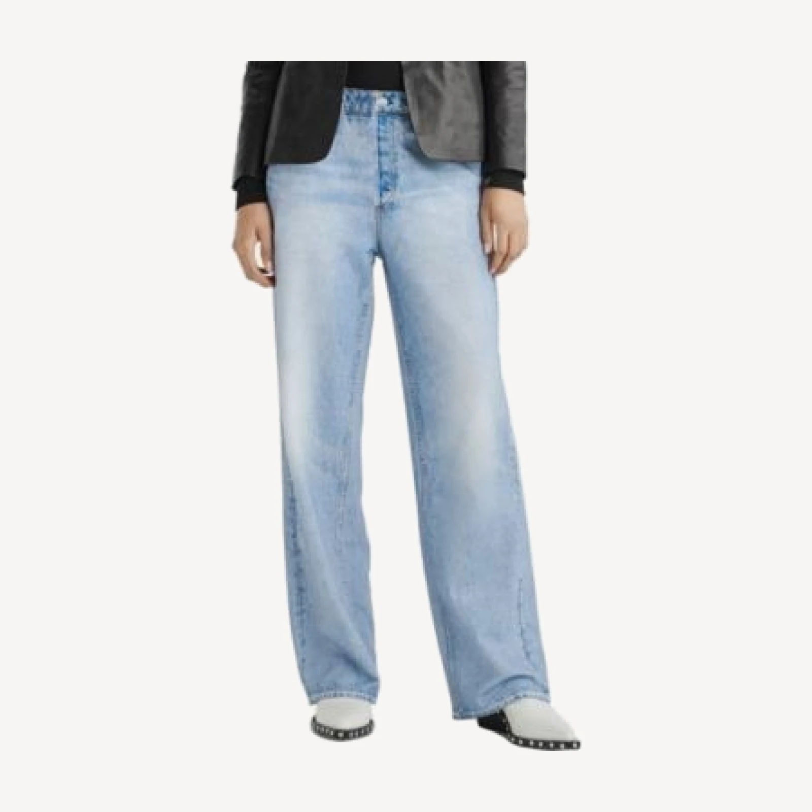 rag & bone Miramar High Rise Wide Leg Cotton Terry Sweatpant Jeans in Valentina