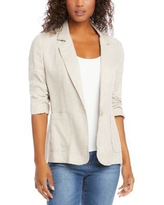 Karen Kane Ruched Sleeve Linen Jacket, photo 2