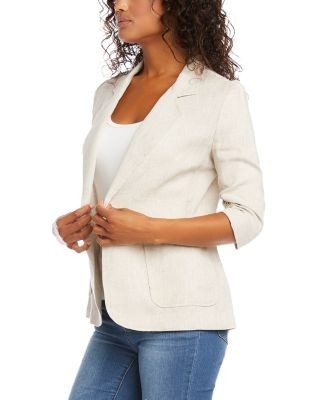 Karen Kane Ruched Sleeve Linen Jacket, photo 3
