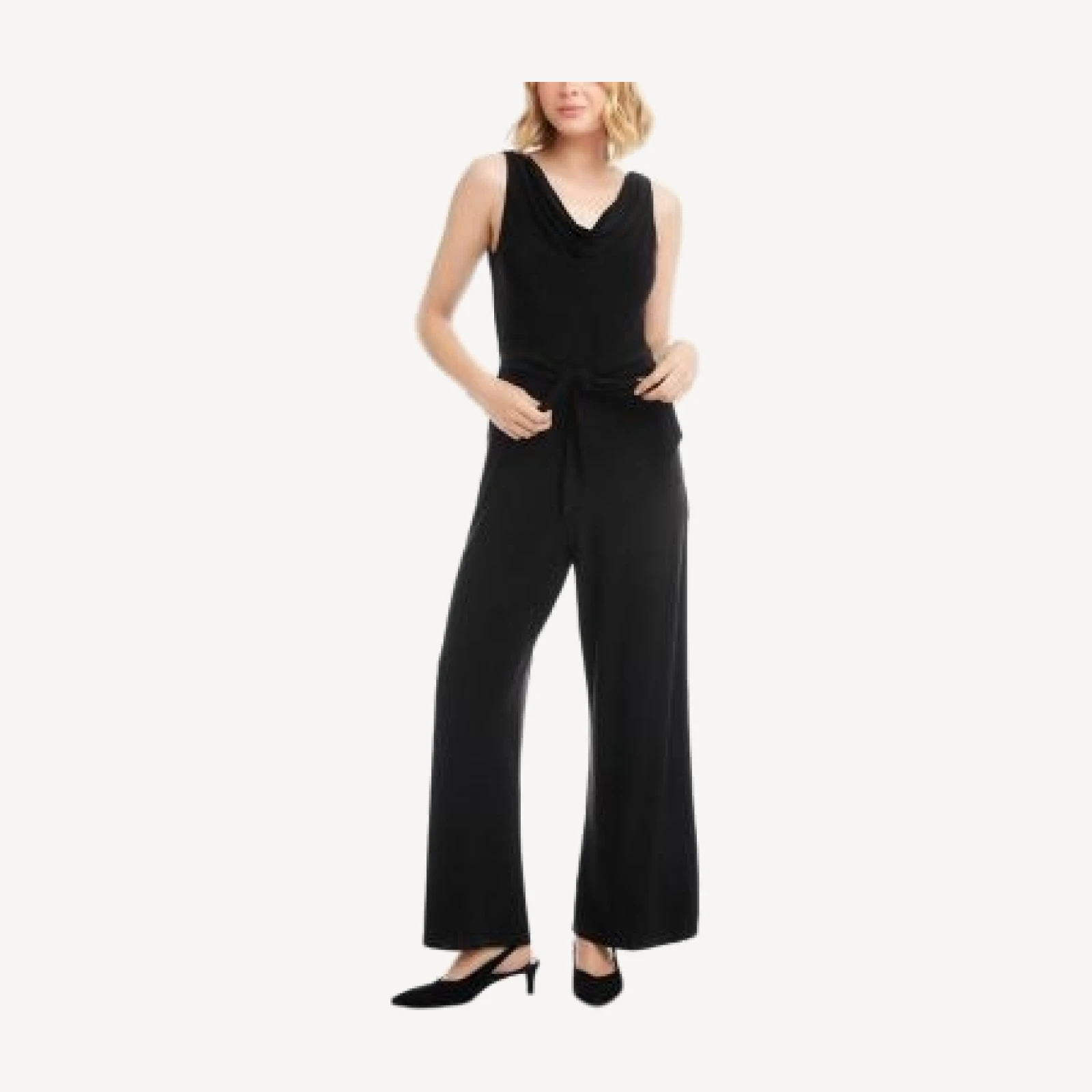 Karen Kane Camila Travel Jersey Sleeveless Cowl Neck Jumpsuit