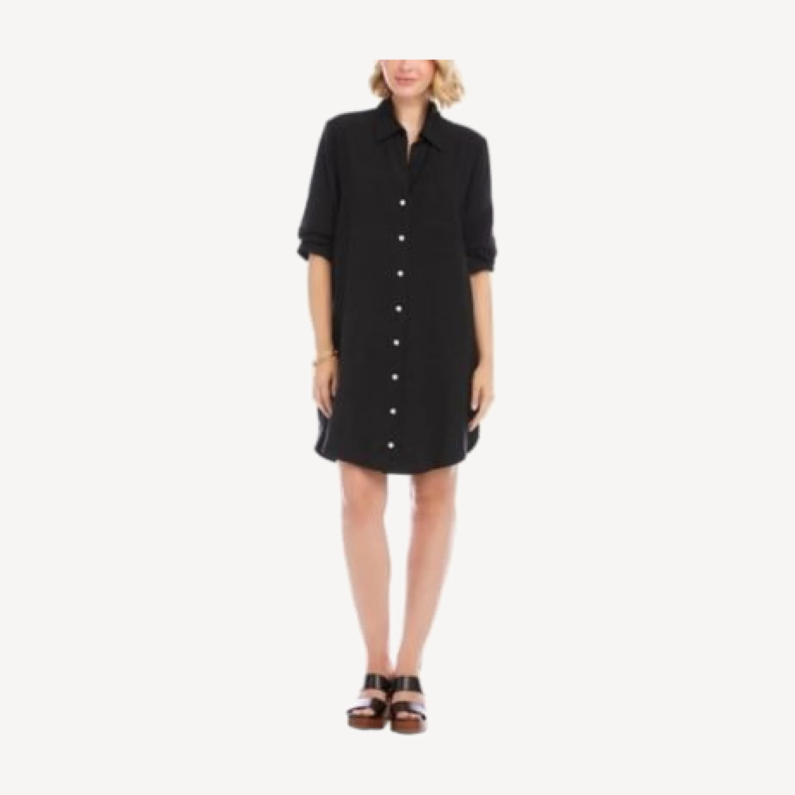Karen Kane Ruched Sleeve Shirtdress