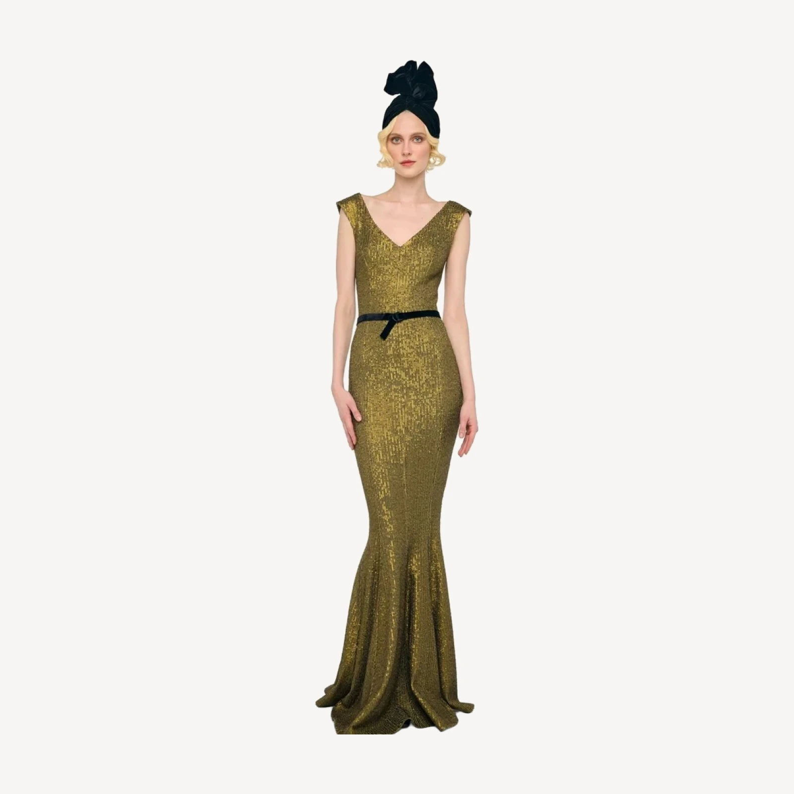 DOUBLE DROP SHOULDER GRACE FISHTAIL GOWN