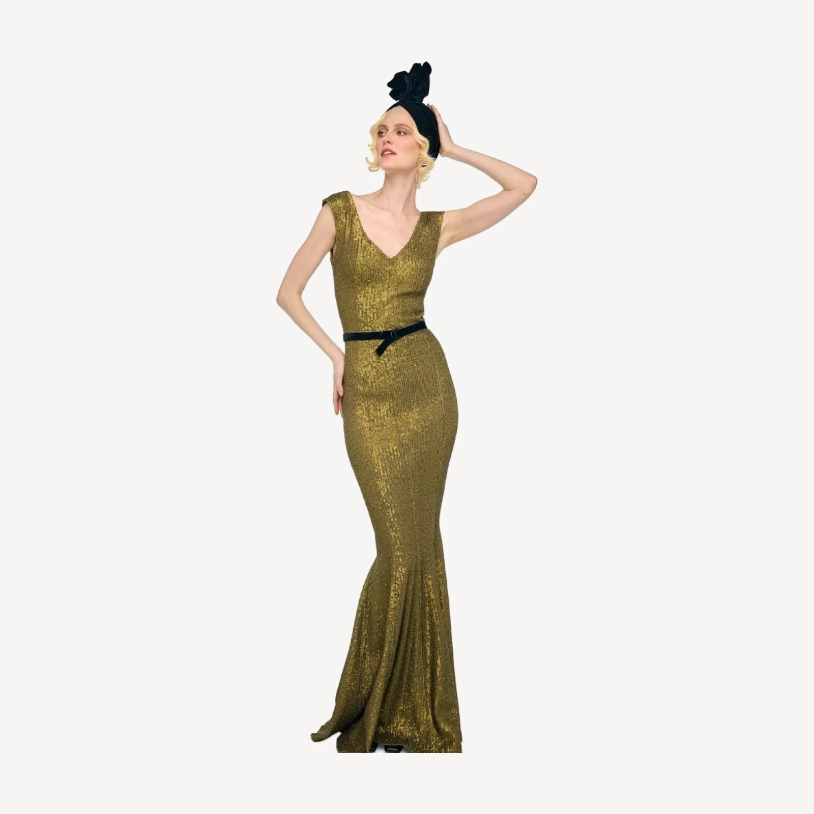 DOUBLE DROP SHOULDER GRACE FISHTAIL GOWN