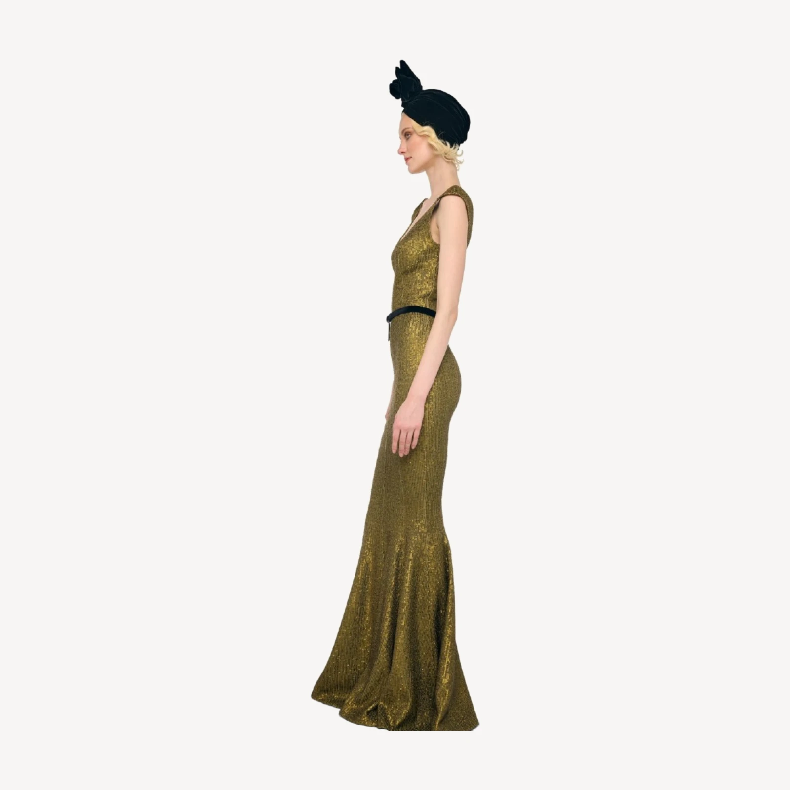 DOUBLE DROP SHOULDER GRACE FISHTAIL GOWN