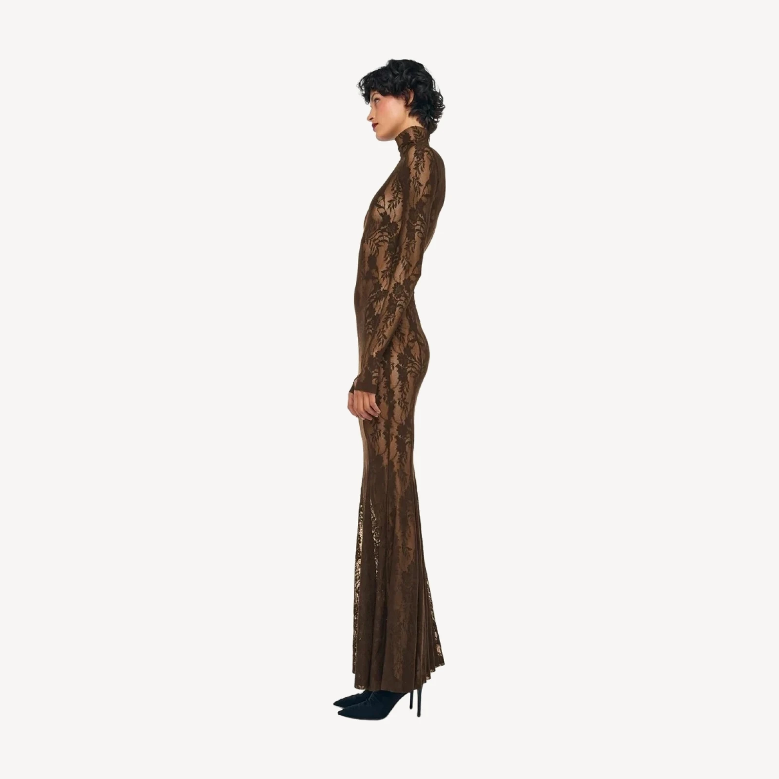LONG SLEEVE TURTLE FISHTAIL GOWN