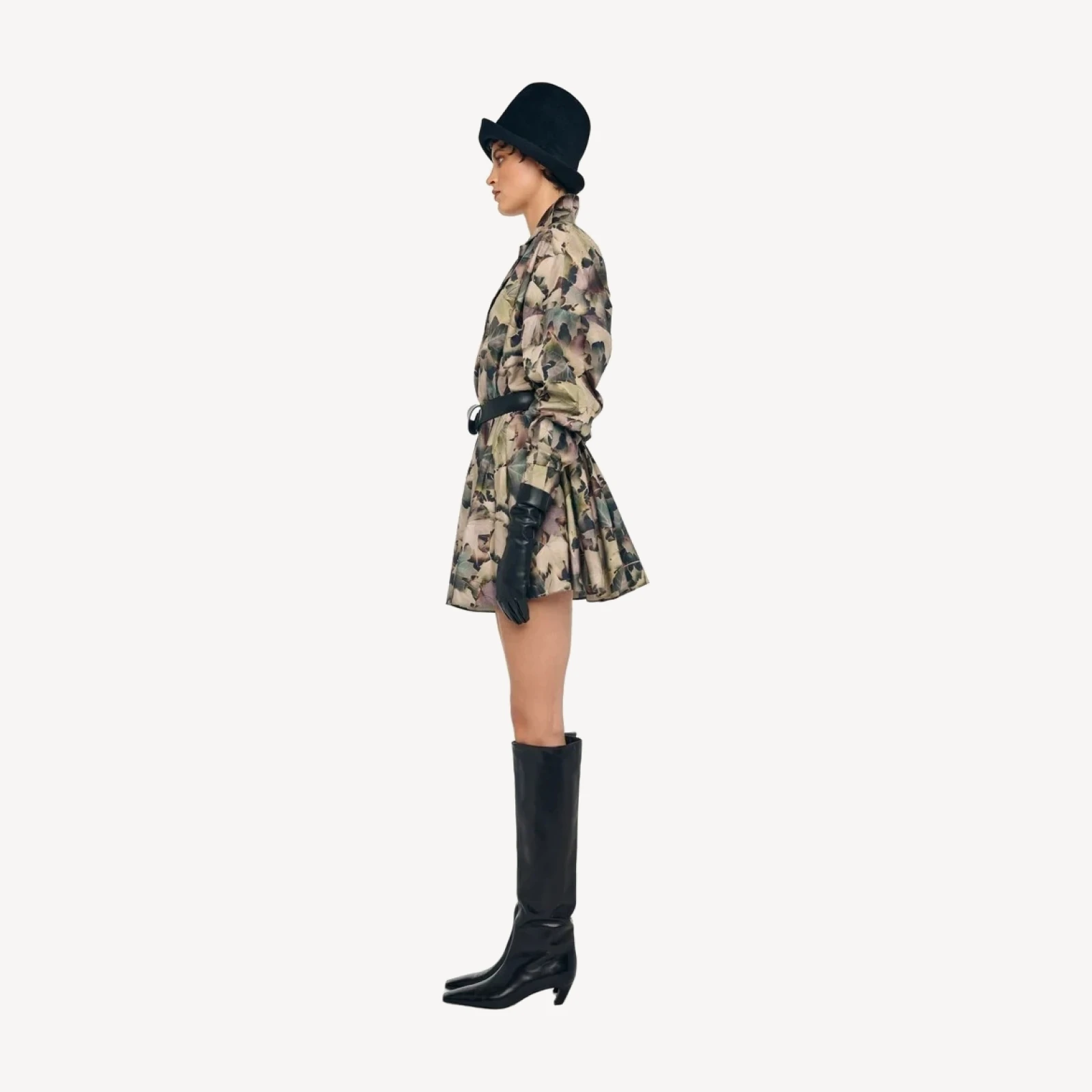 SUPER OS BF NK SHIRT FLARED MINI DRESS