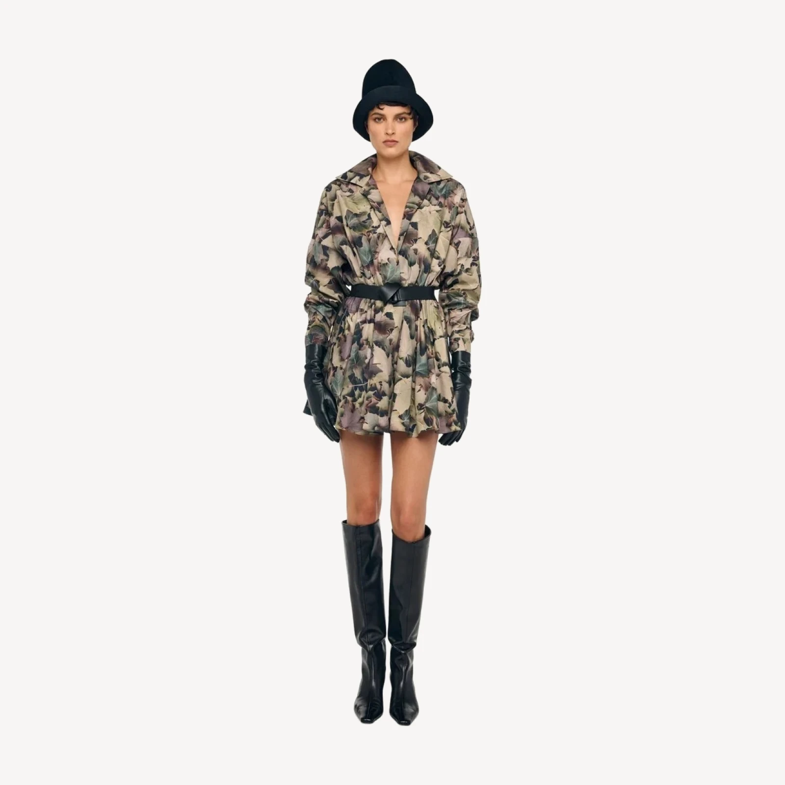 SUPER OS BF NK SHIRT FLARED MINI DRESS