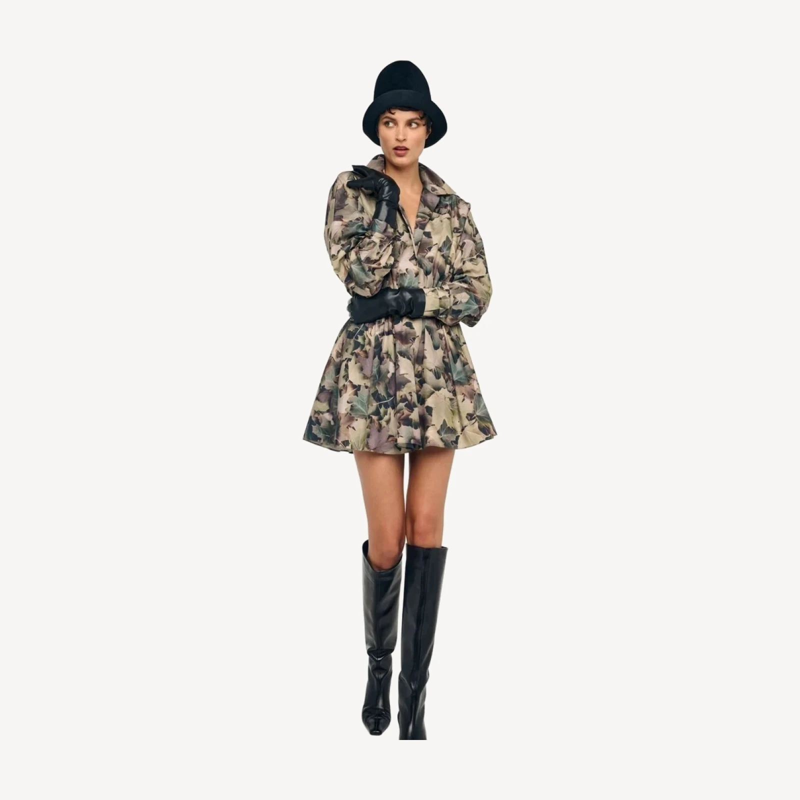 SUPER OS BF NK SHIRT FLARED MINI DRESS