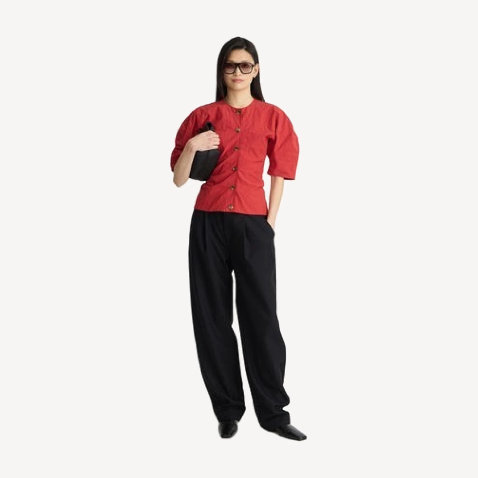 Noor Button Front Top