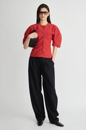 Noor Button Front Top