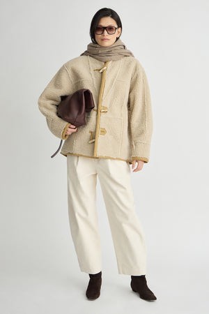 Aspen Reversible Shearling Toggle Coat