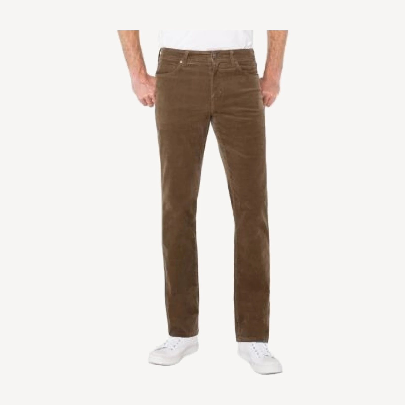 Liverpool Los Angeles Kingston Modern Slim Straight Corduroy Jeans in Oat