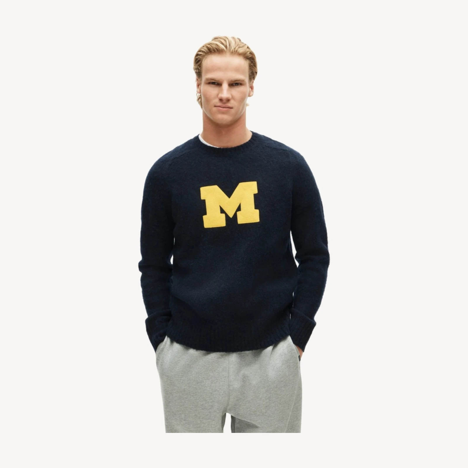 '47 x J.Crew brushed wool Michigan sweater