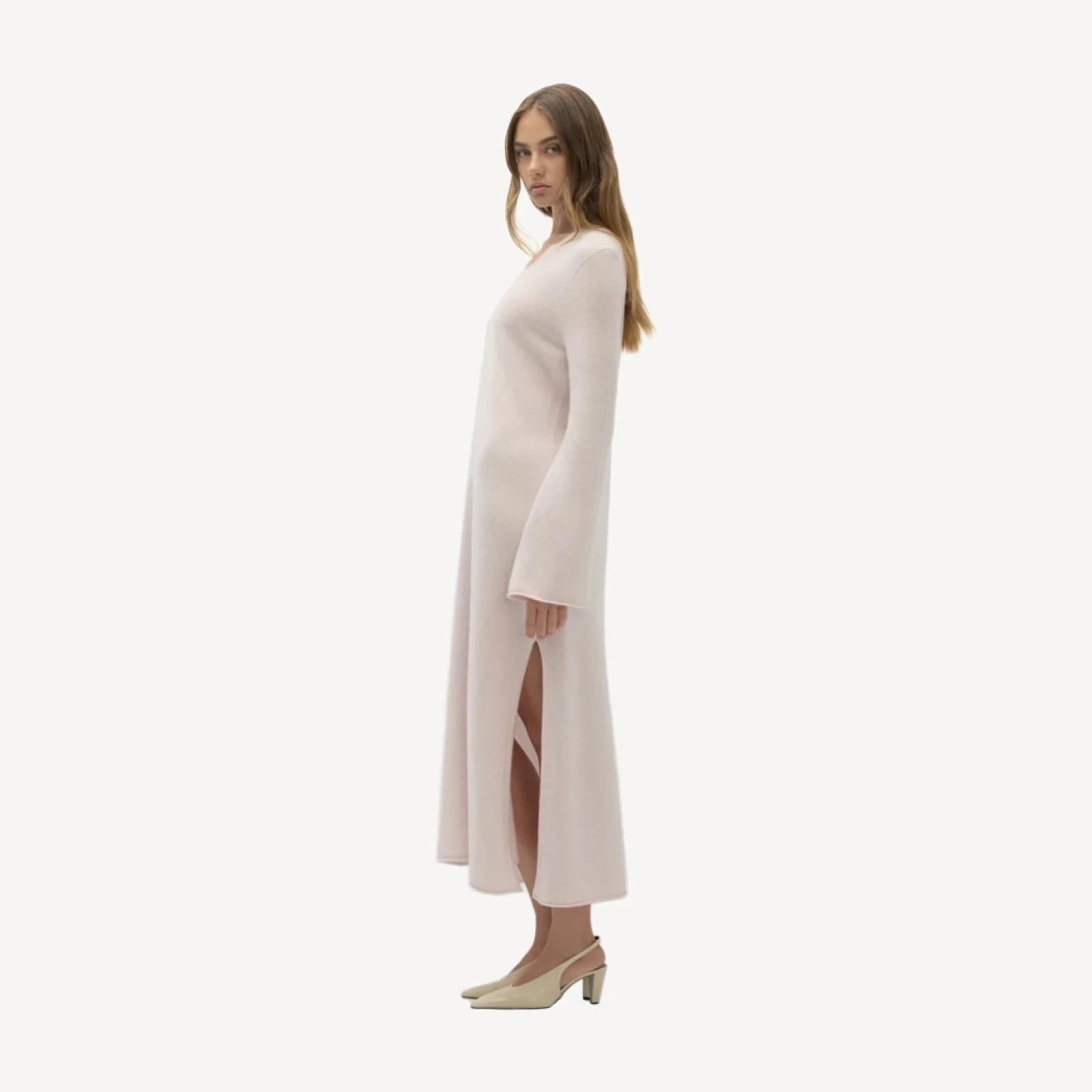 Kaftano KATERINA CASHMERE - ROSA CONCHIGLIA