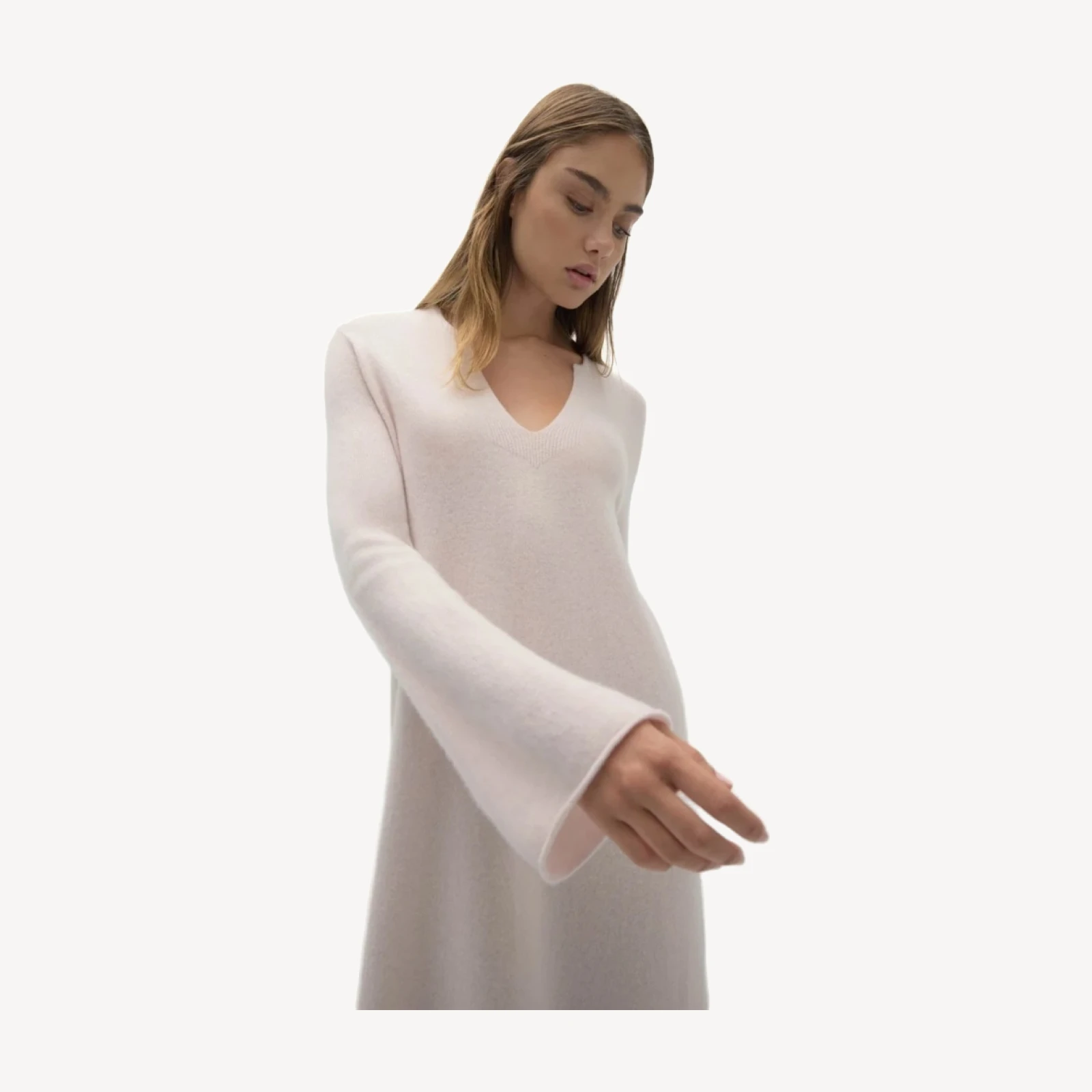 Kaftano KATERINA CASHMERE - ROSA CONCHIGLIA
