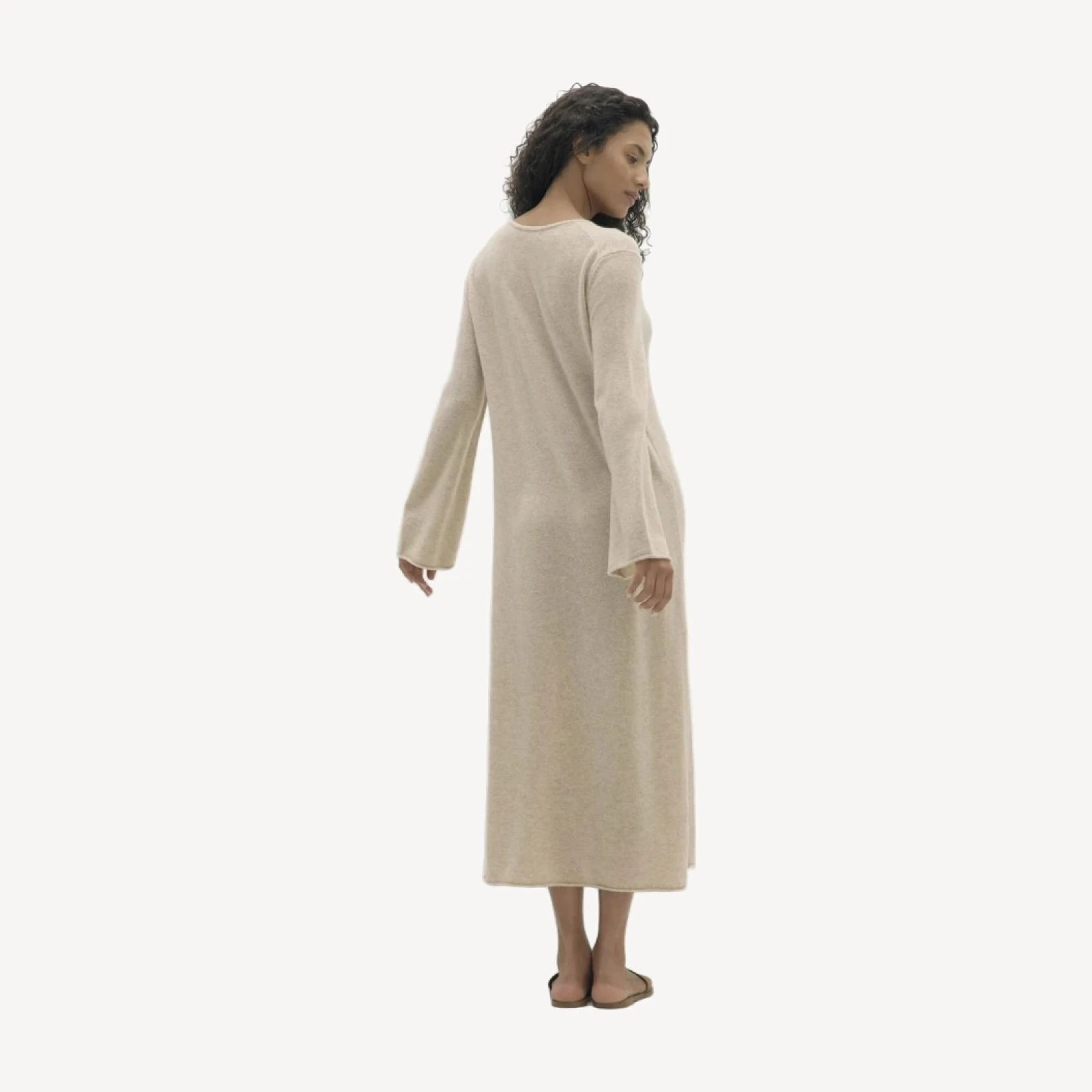KATERINA CASHMERE KAFTAN - FLAX