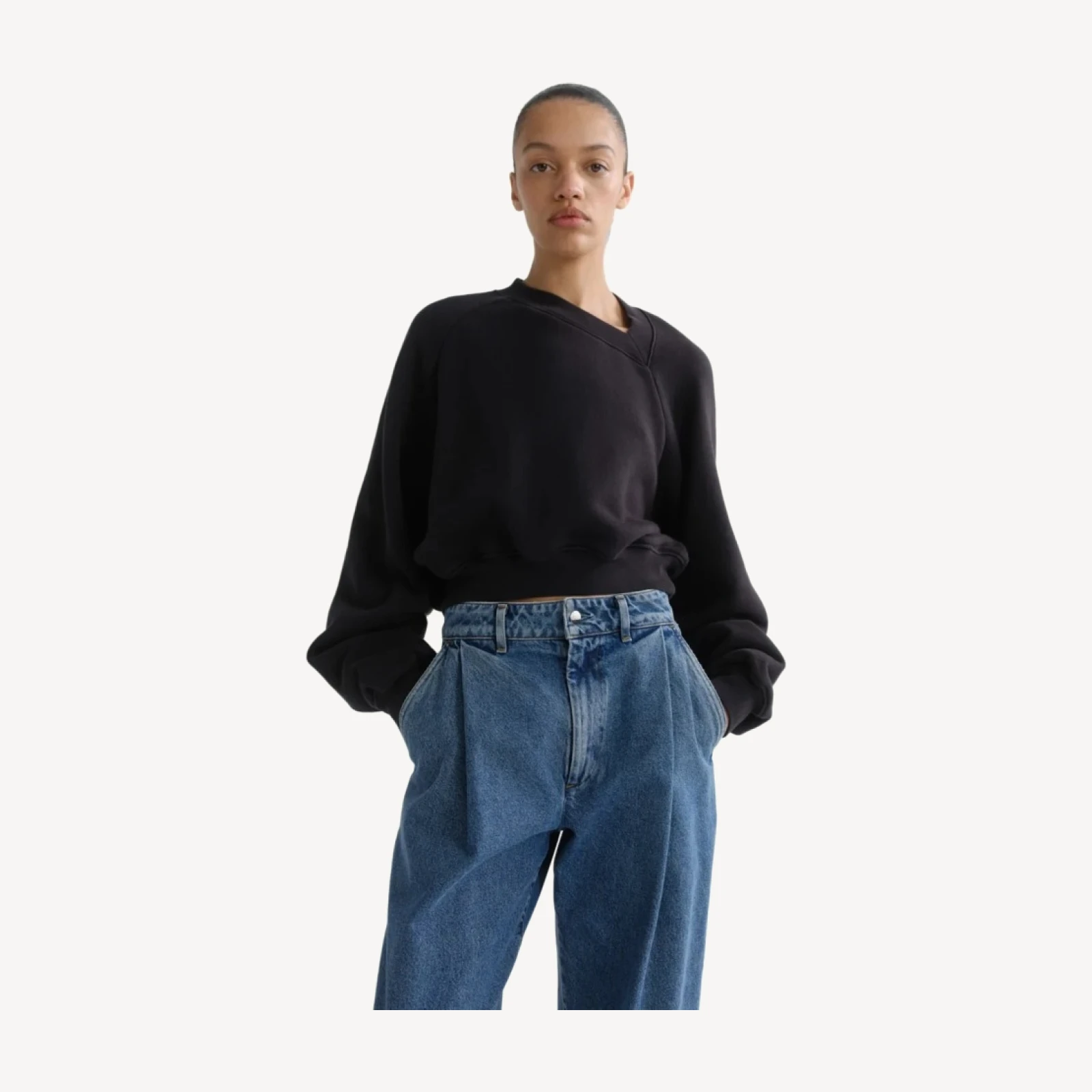 Walsh Sweatshirt in Washed Black