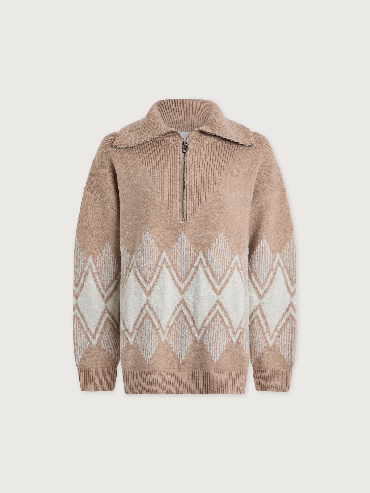 Betty Jacquard Half-Zip Knit