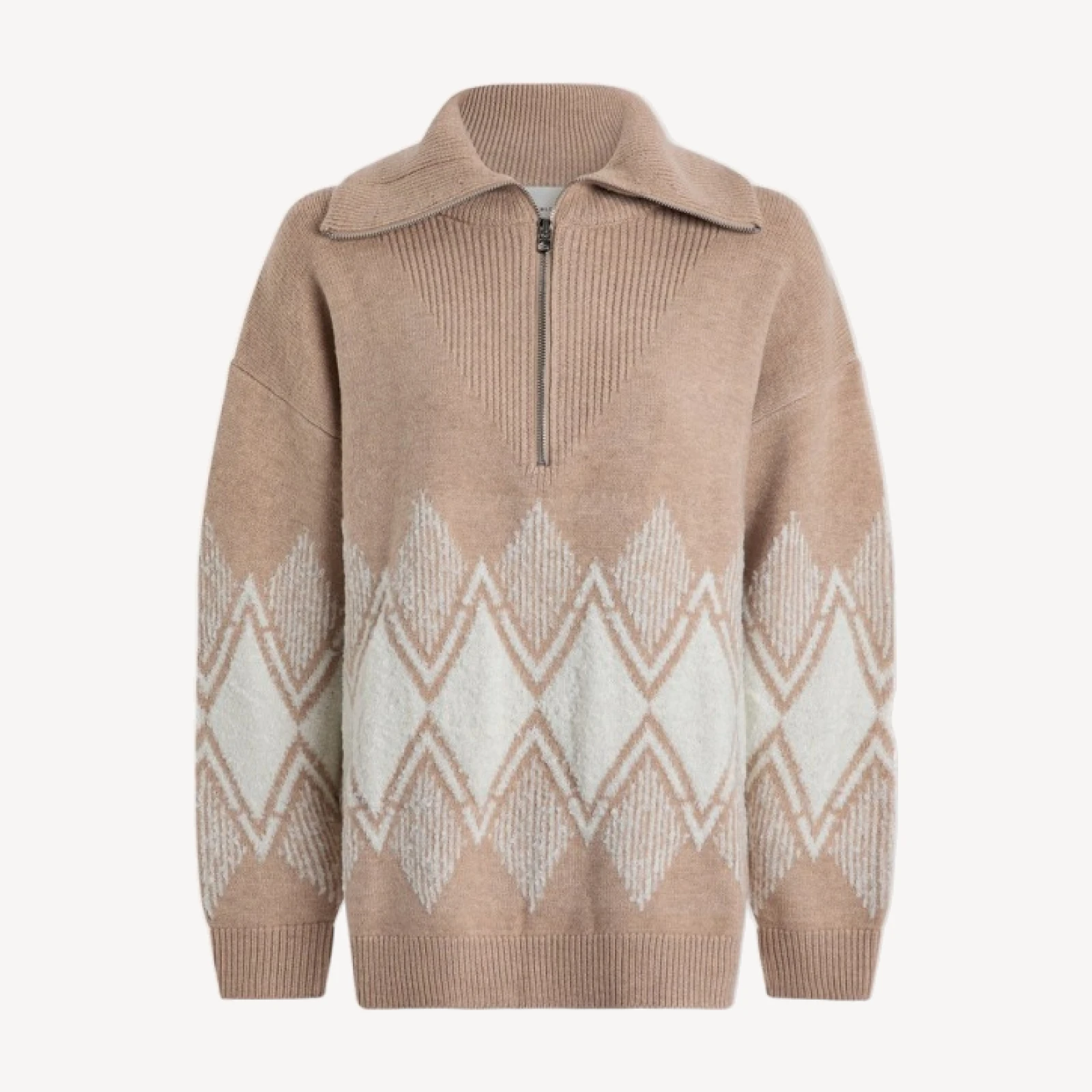 Betty Jacquard Half-Zip Knit