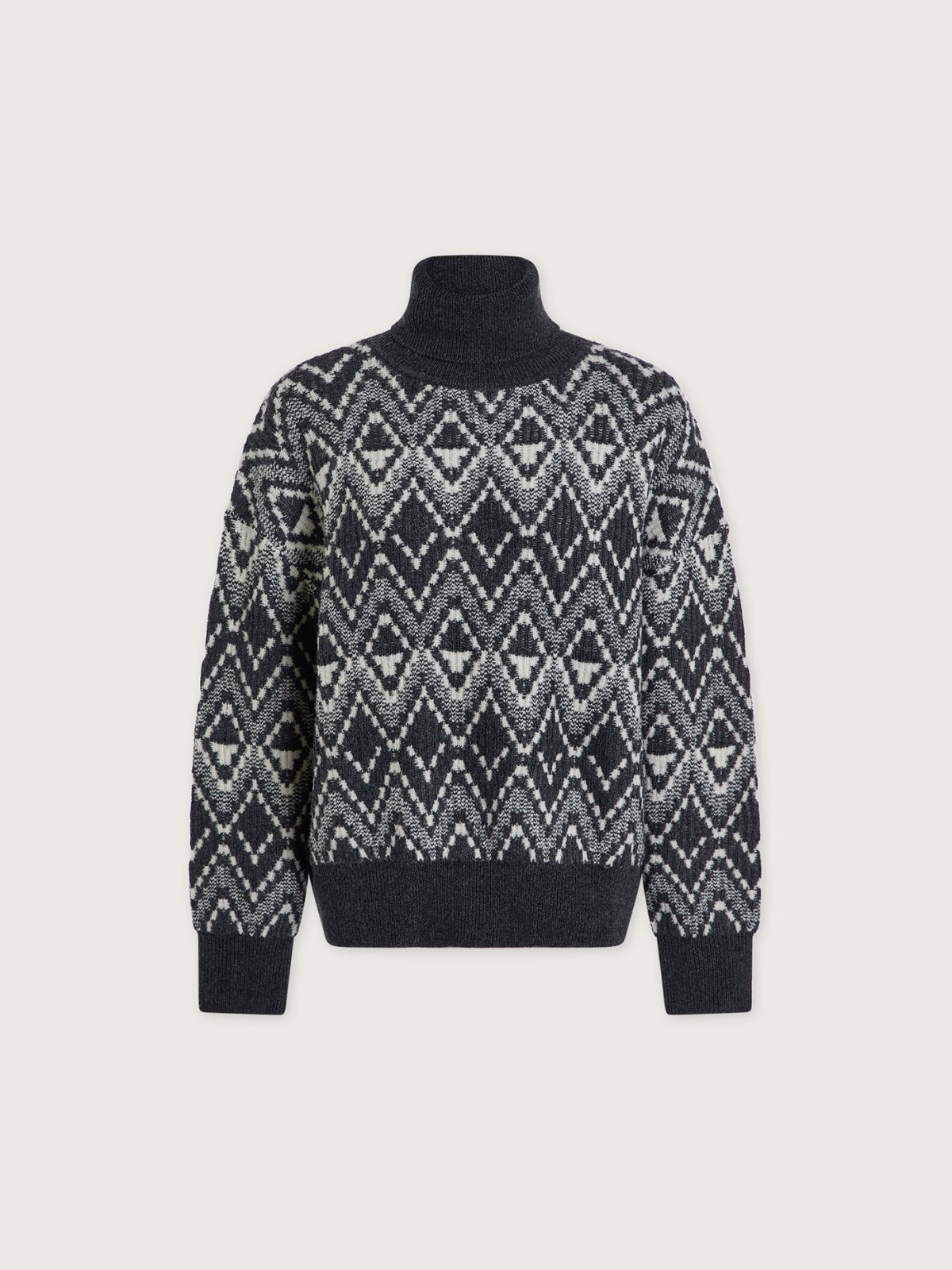 Ida Relaxed Fairisle Roll-Neck Knit