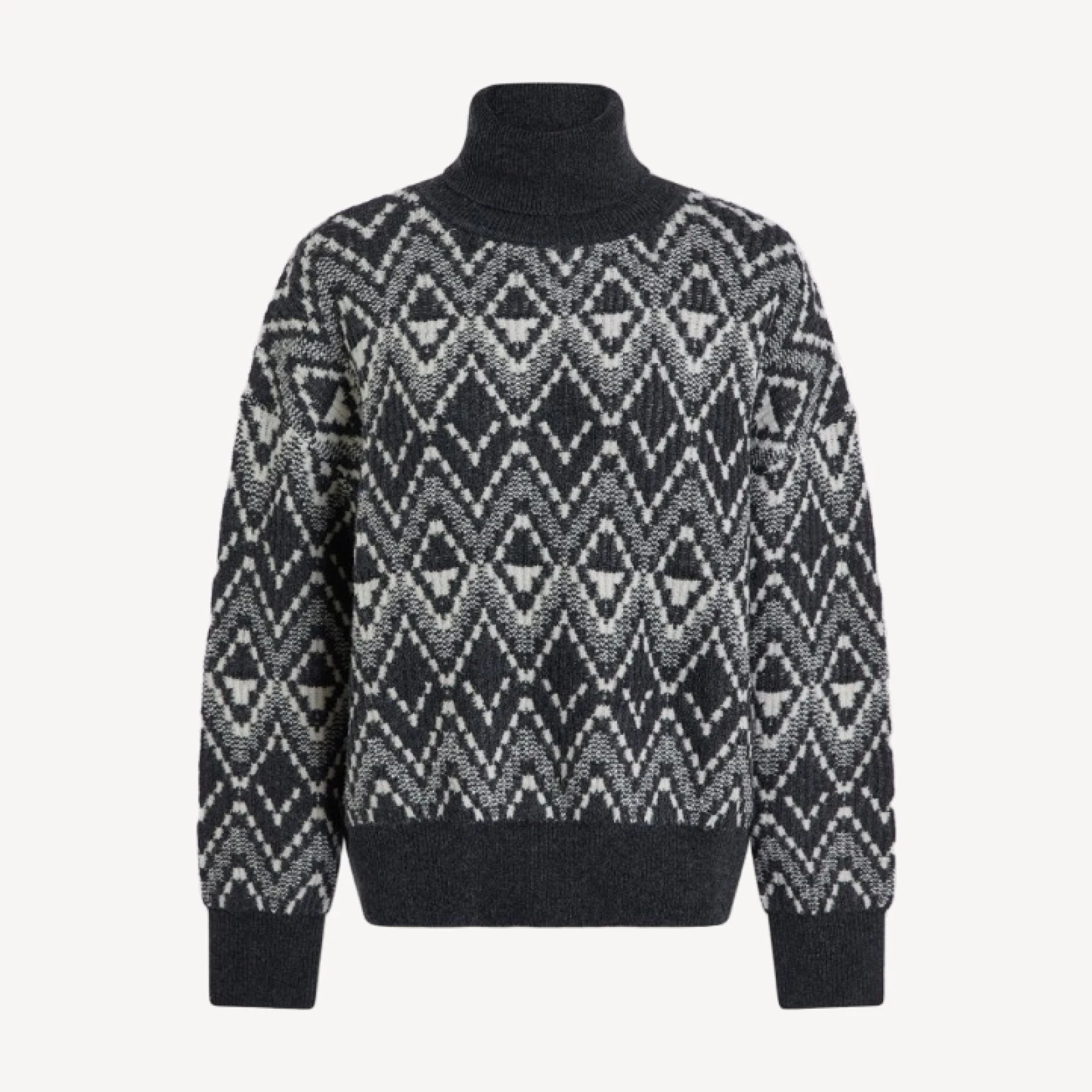 Ida Relaxed Fairisle Roll-Neck Knit