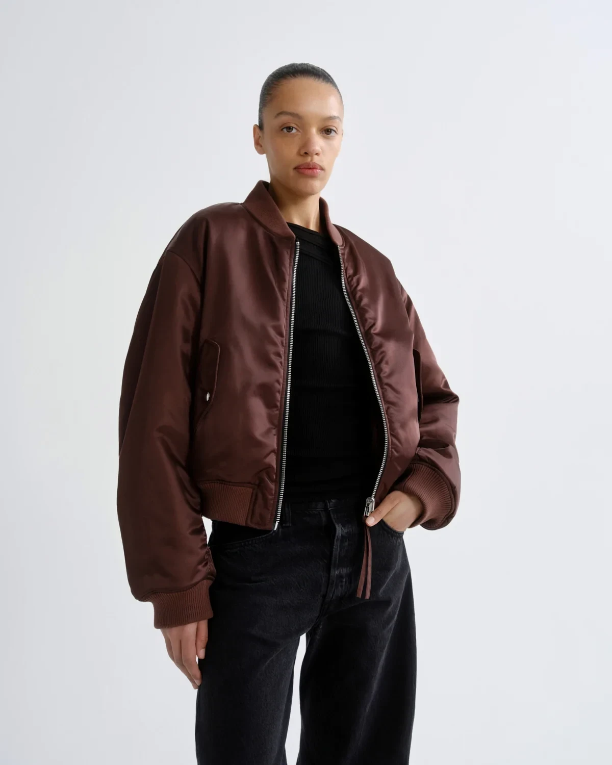 Frankie Reversible Bomber in Morello