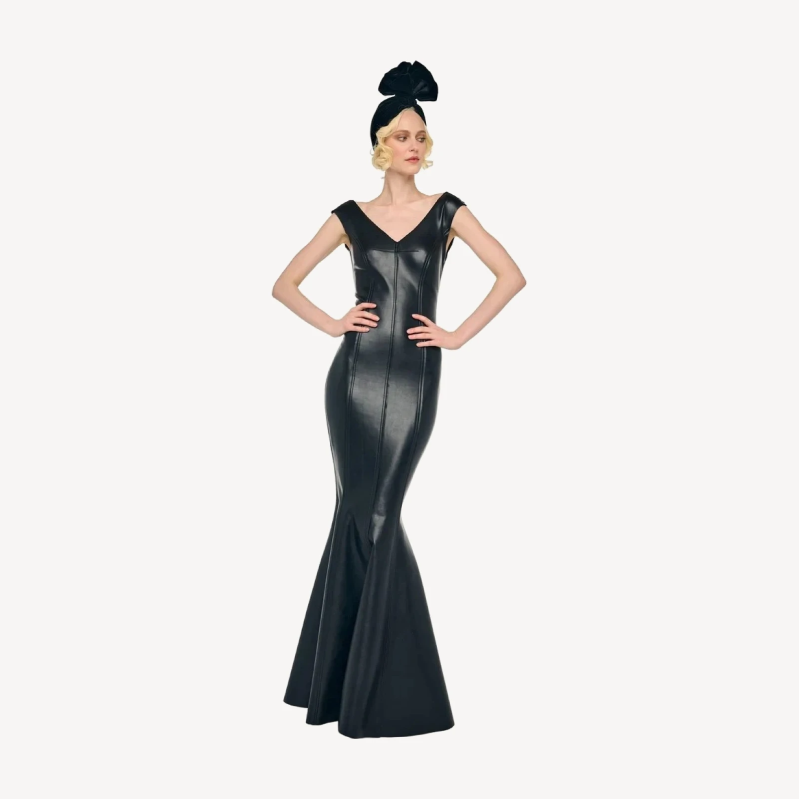 DOUBLE DROP SHOULDER GRACE FISHTAIL GOWN
