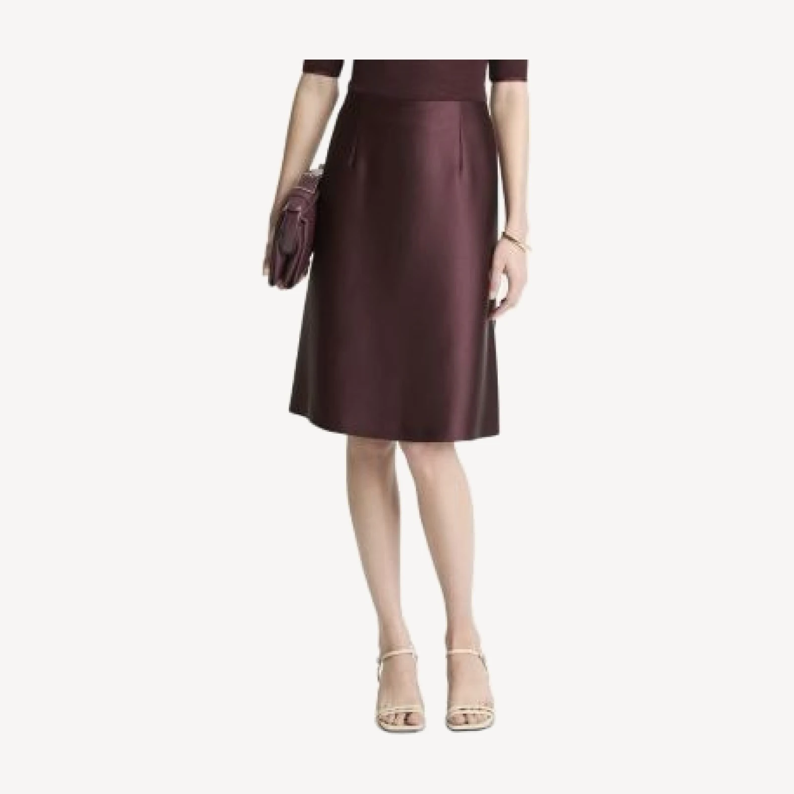 Vince Pebbled Satin Skirt