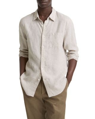 Vince Regular Fit Linen Shirt