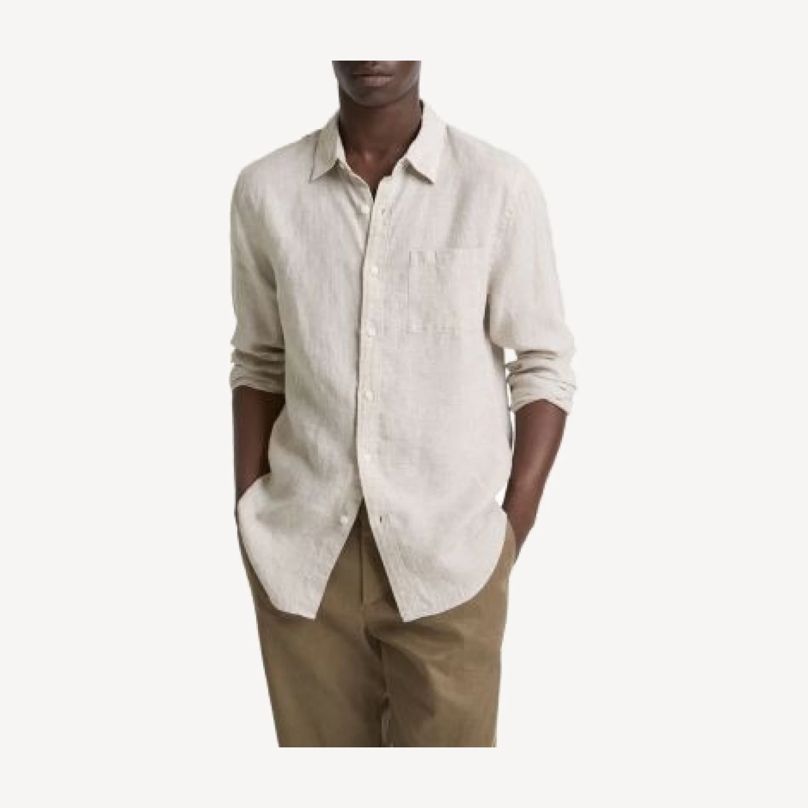 Vince Regular Fit Linen Shirt