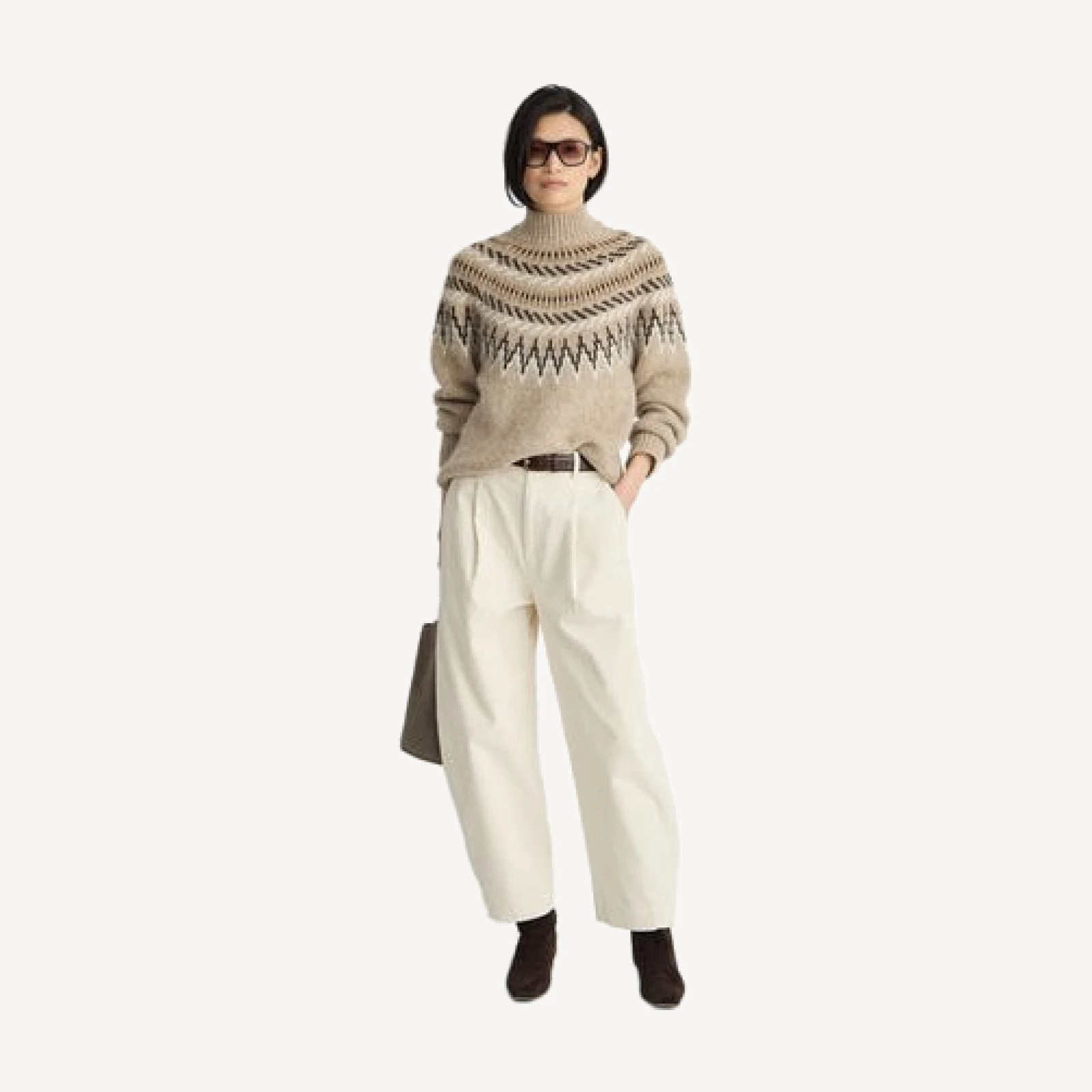 Fair Isle Mock Neck
