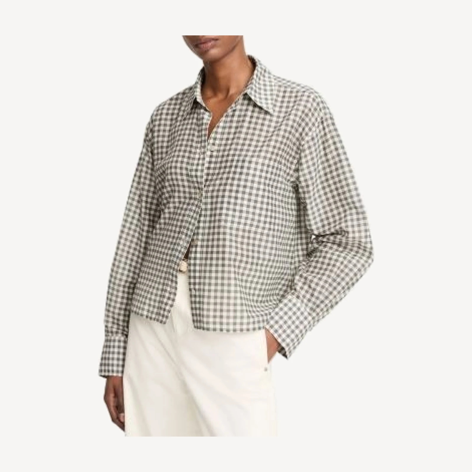 Vince Cropped Long Sleeve Shirt
